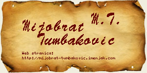 Mijobrat Tumbaković vizit kartica